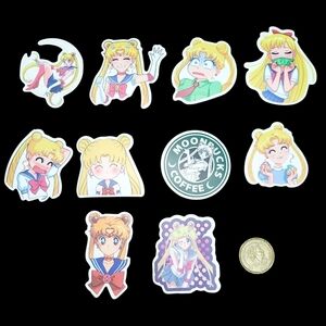 3/$20 10pcs Brand New Waterproof Sailor Moon Stickers